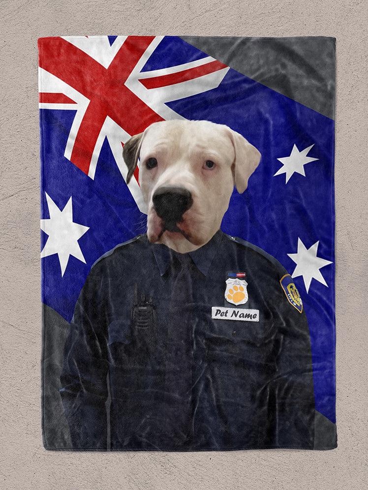 The Policeman - Custom Pet Blanket - NextGenPaws Pet Portraits