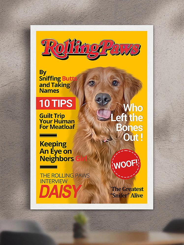 Rolling Paws Magazine Cover - Custom Pet Poster - NextGenPaws Pet Portraits