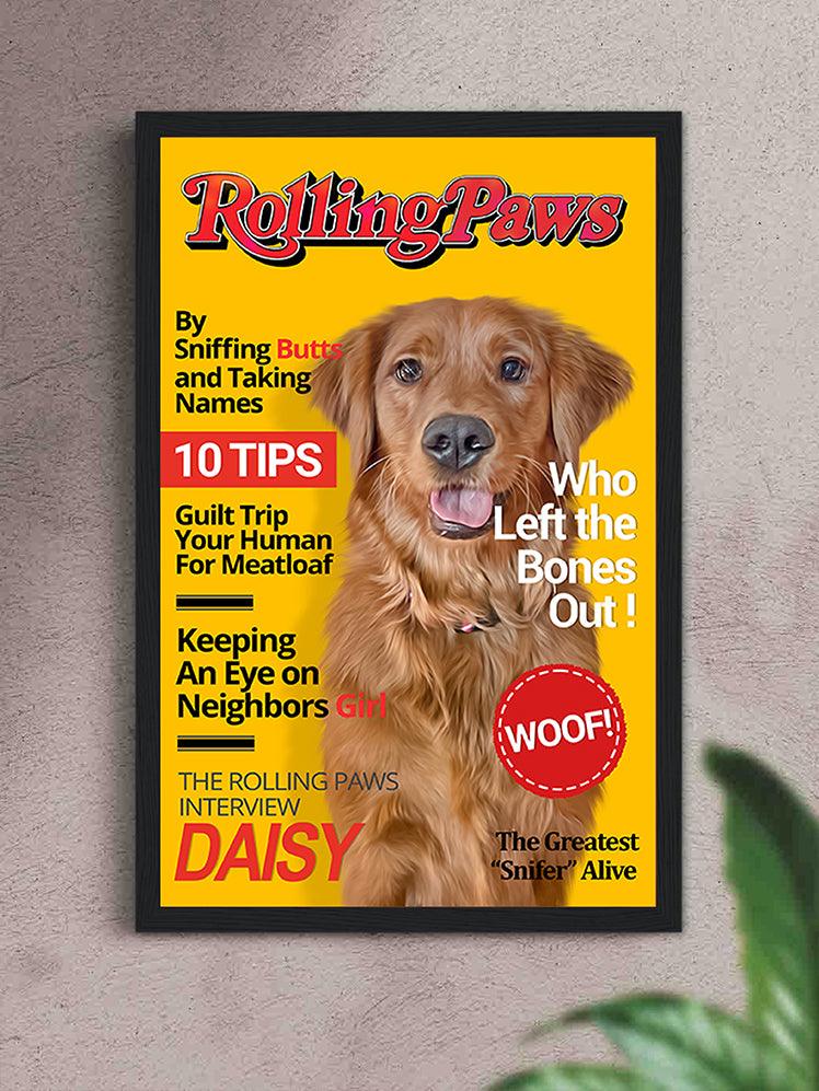 Rolling Paws Magazine Cover - Custom Pet Poster - NextGenPaws Pet Portraits