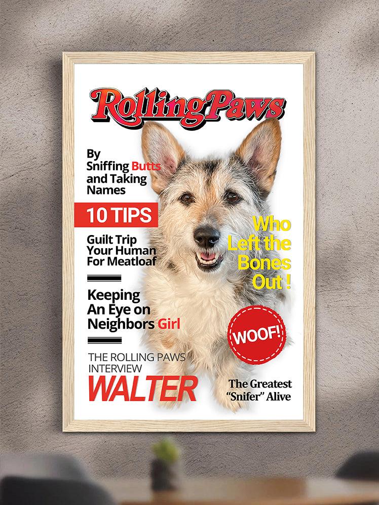 Rolling Paws Magazine Cover - Custom Pet Poster - NextGenPaws Pet Portraits