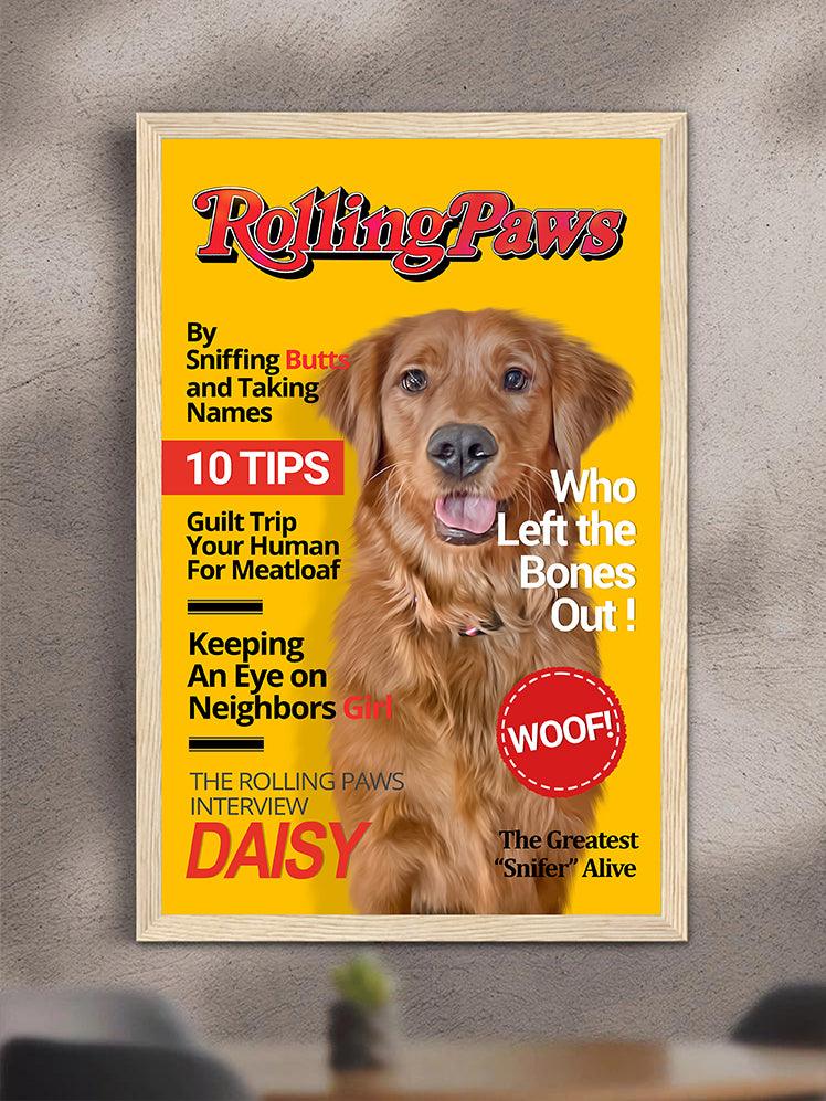 Rolling Paws Magazine Cover - Custom Pet Poster - NextGenPaws Pet Portraits