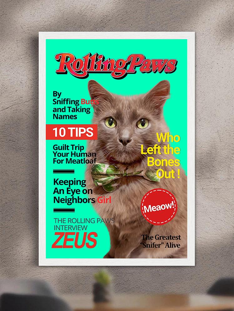 Rolling Paws Magazine Cover - Custom Pet Poster - NextGenPaws Pet Portraits