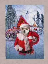 Load image into Gallery viewer, SantaPaw - Custom Christmas Pet Blanket - NextGenPaws Pet Portraits