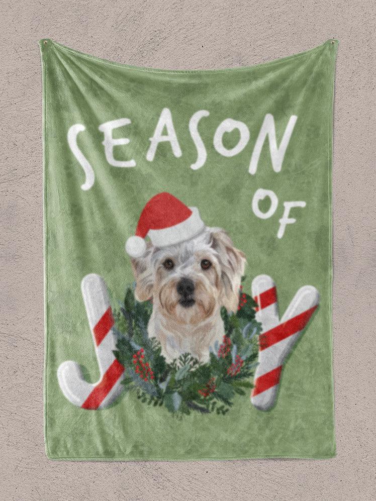 Season of Joy  - Custom Pet Blanket - NextGenPaws Pet Portraits