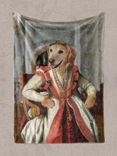 Load image into Gallery viewer, Medieval Princess - Custom Pet Blanket - NextGenPaws Pet Portraits