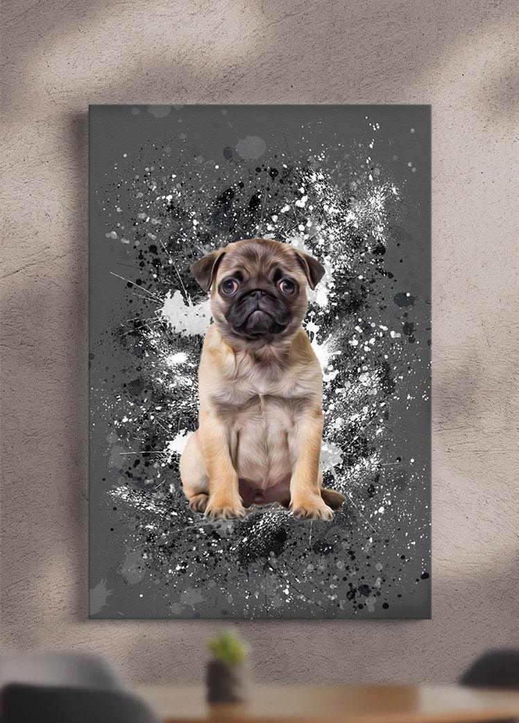 Splash Oil Painting - Custom Pet Portrait - NextGenPaws Pet Portraits