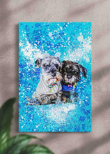 Load image into Gallery viewer, Splash Oil Painting Sibling - Custom Pet Portrait - NextGenPaws Pet Portraits