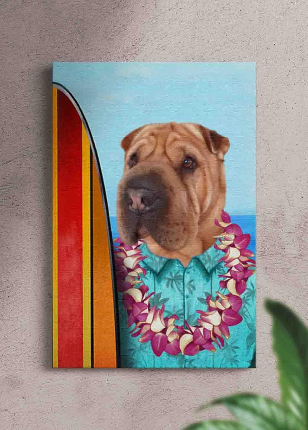 Surfer - Custom Pet Portrait - NextGenPaws Pet Portraits