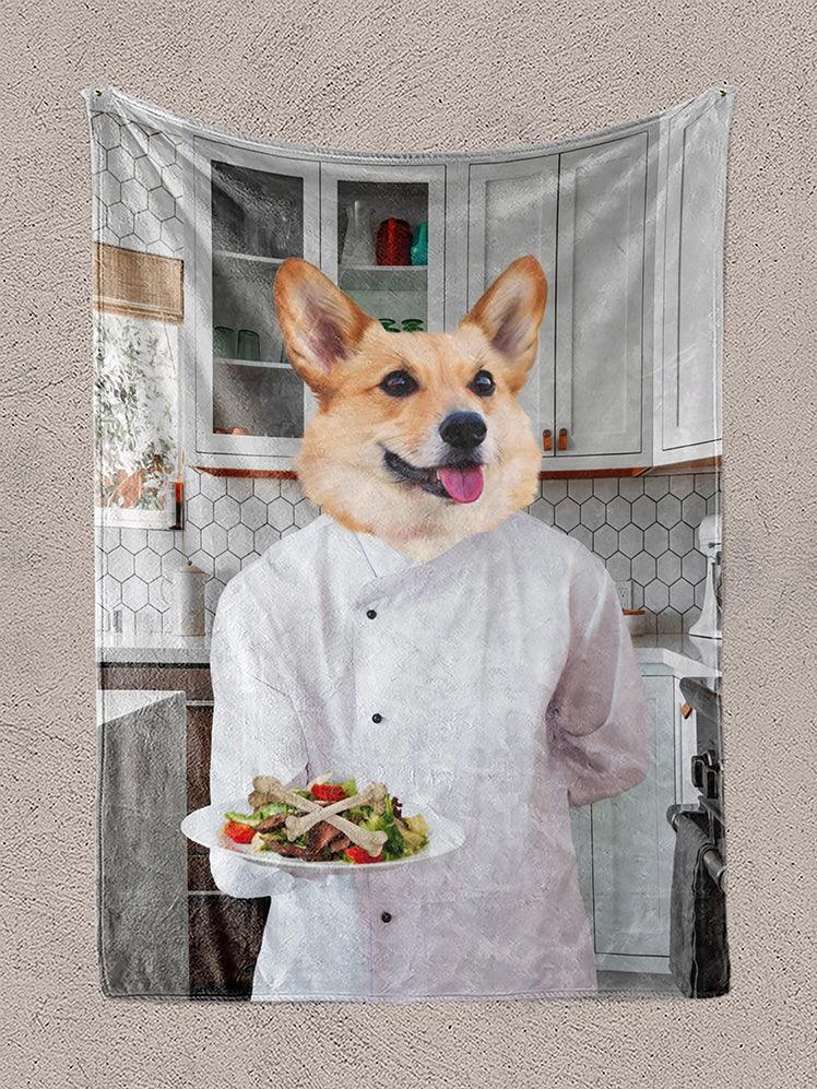 The Chef - Custom Pet Blanket - NextGenPaws Pet Portraits