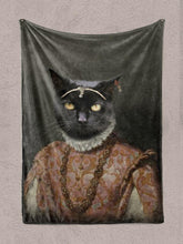 Load image into Gallery viewer, The Dame with Hairpiece - Custom Pet Blanket - NextGenPaws Pet Portraits