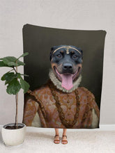 Load image into Gallery viewer, The Dame with Hairpiece - Custom Pet Blanket - NextGenPaws Pet Portraits