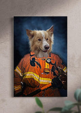 Load image into Gallery viewer, The Firefighter - Custom Pet Canvas - NextGenPaws Pet Portraits