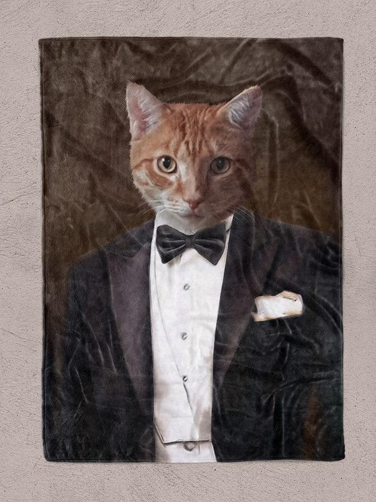 The Gentleman - Custom Pet Blanket - NextGenPaws Pet Portraits