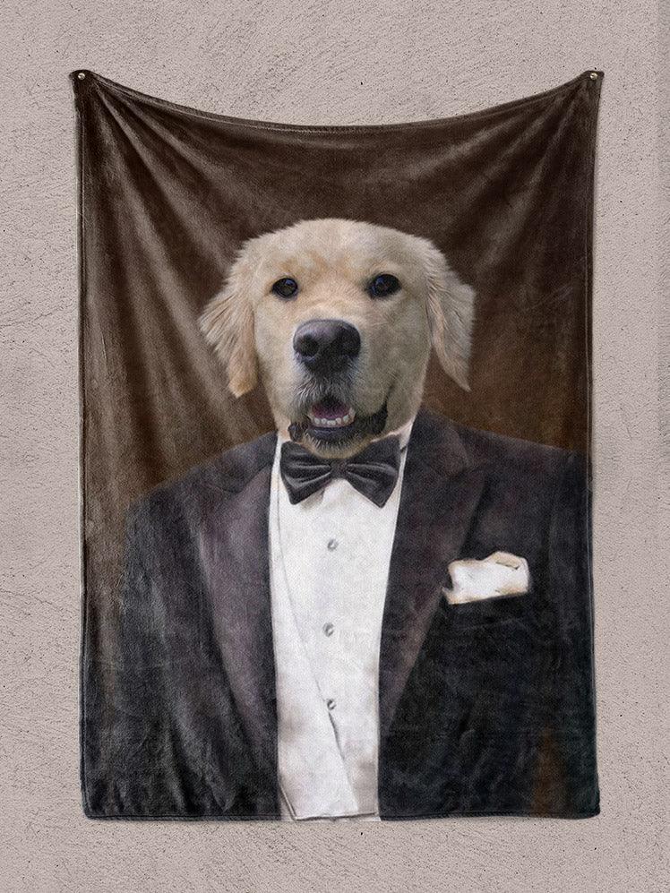 The Gentleman - Custom Pet Blanket - NextGenPaws Pet Portraits