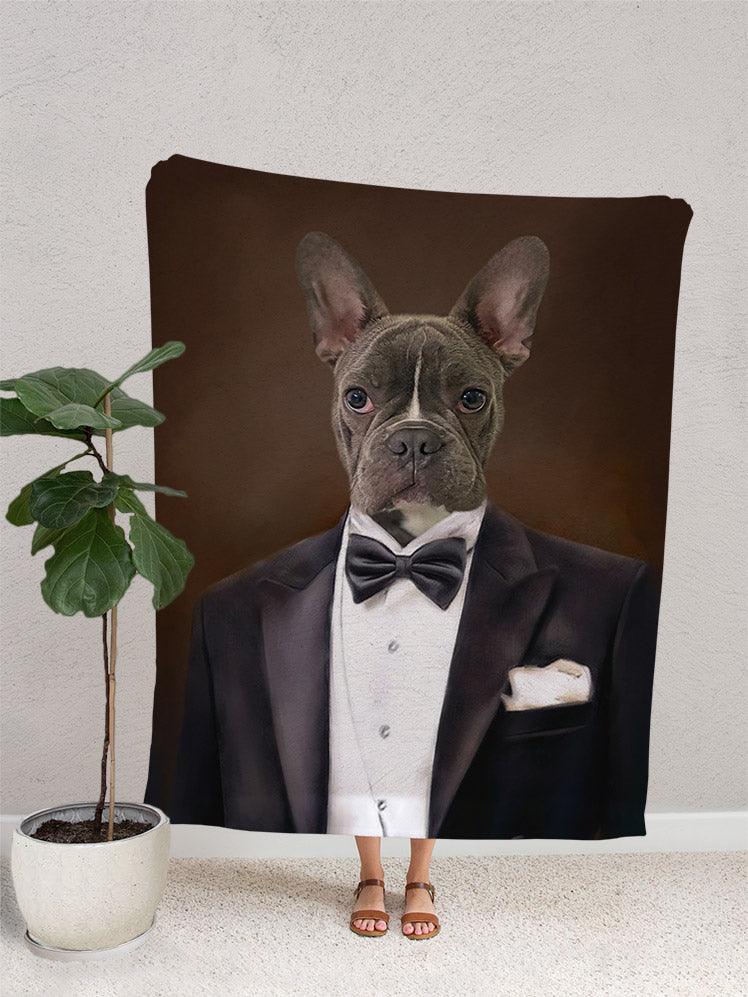 The Gentleman - Custom Pet Blanket - NextGenPaws Pet Portraits