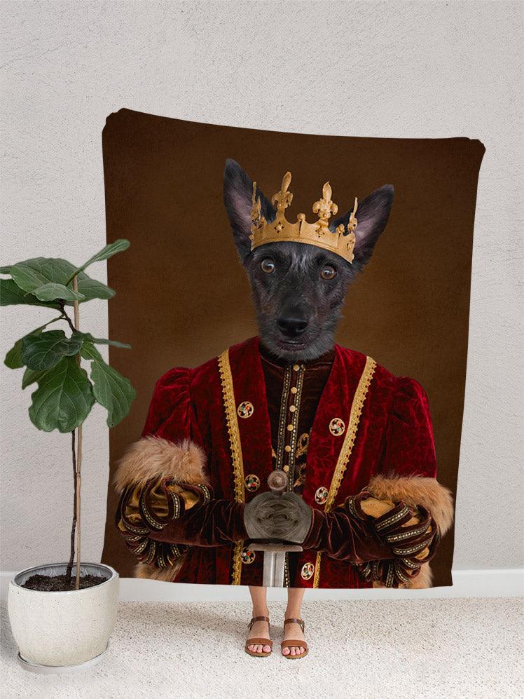 The King - Custom Pet Blanket - NextGenPaws Pet Portraits