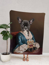 Load image into Gallery viewer, The Lady with Bow - Custom Pet Blanket - NextGenPaws Pet Portraits
