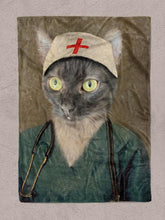 Load image into Gallery viewer, The Nurse - Custom Pet Blanket - NextGenPaws Pet Portraits
