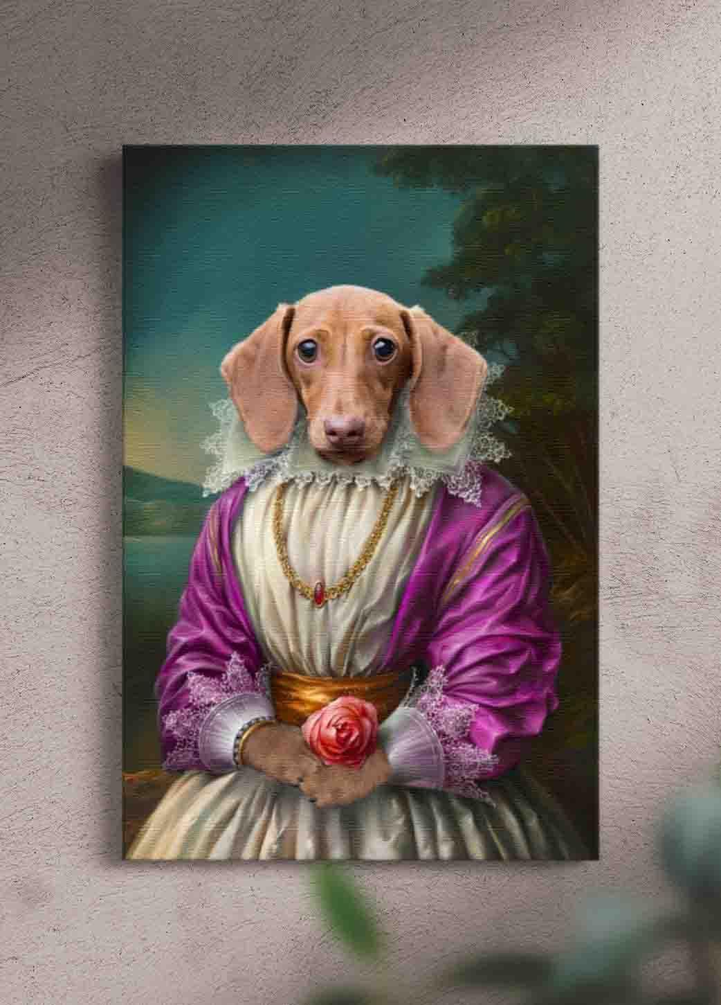 The Pink Princess - Custom Pet Portrait - NextGenPaws Pet Portraits