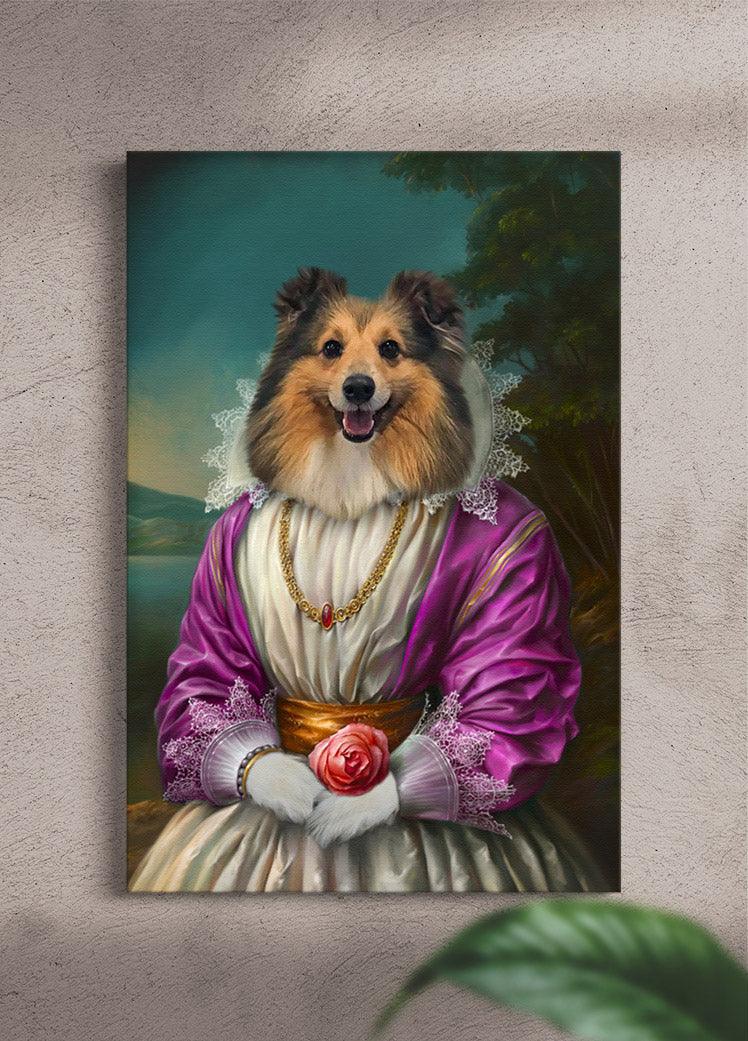 The Pink Princess - Custom Pet Portrait - NextGenPaws Pet Portraits