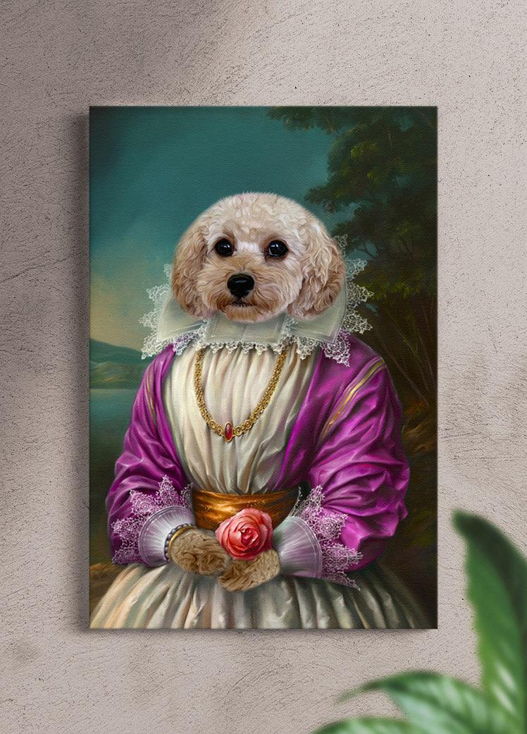 The Pink Princess - Custom Pet Portrait - NextGenPaws Pet Portraits