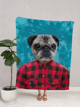 Load image into Gallery viewer, The Red Shirt - Custom Pet Blanket - NextGenPaws Pet Portraits
