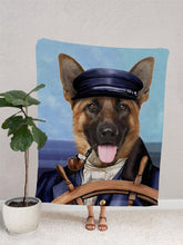 Load image into Gallery viewer, The Sailor - Custom Pet Blanket - NextGenPaws Pet Portraits