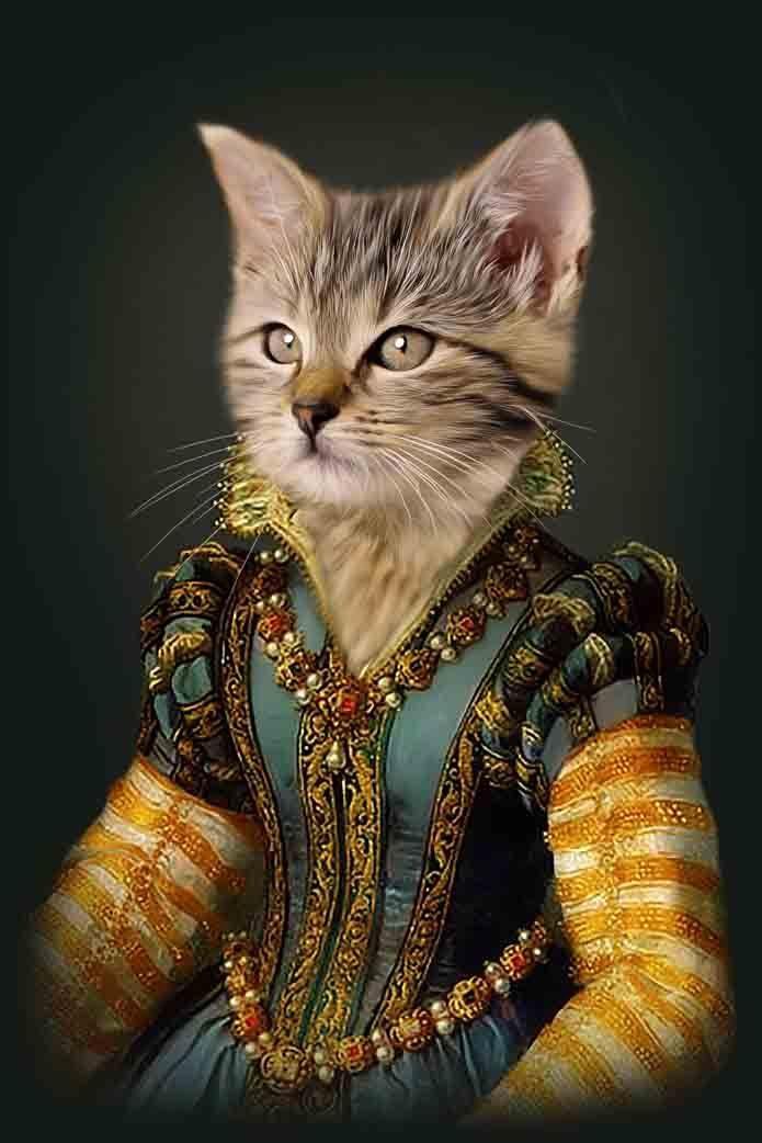 The Sapphire Princess - Custom Pet Blanket - NextGenPaws Pet Portraits