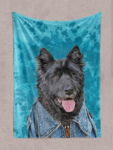 Load image into Gallery viewer, The Trendy Denim - Custom Pet Blanket - NextGenPaws Pet Portraits