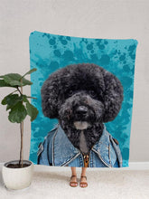 Load image into Gallery viewer, The Trendy Denim - Custom Pet Blanket - NextGenPaws Pet Portraits
