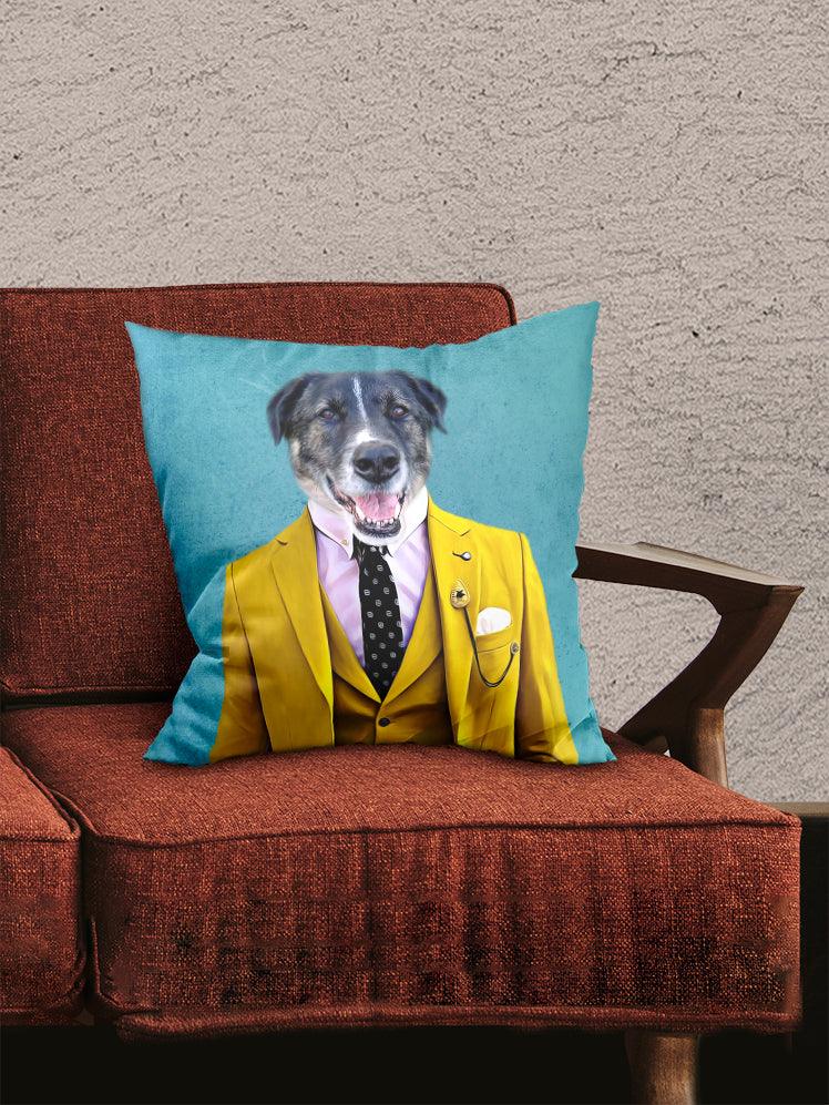 The Yellow Suit - Custom Pet Pillow - NextGenPaws Pet Portraits