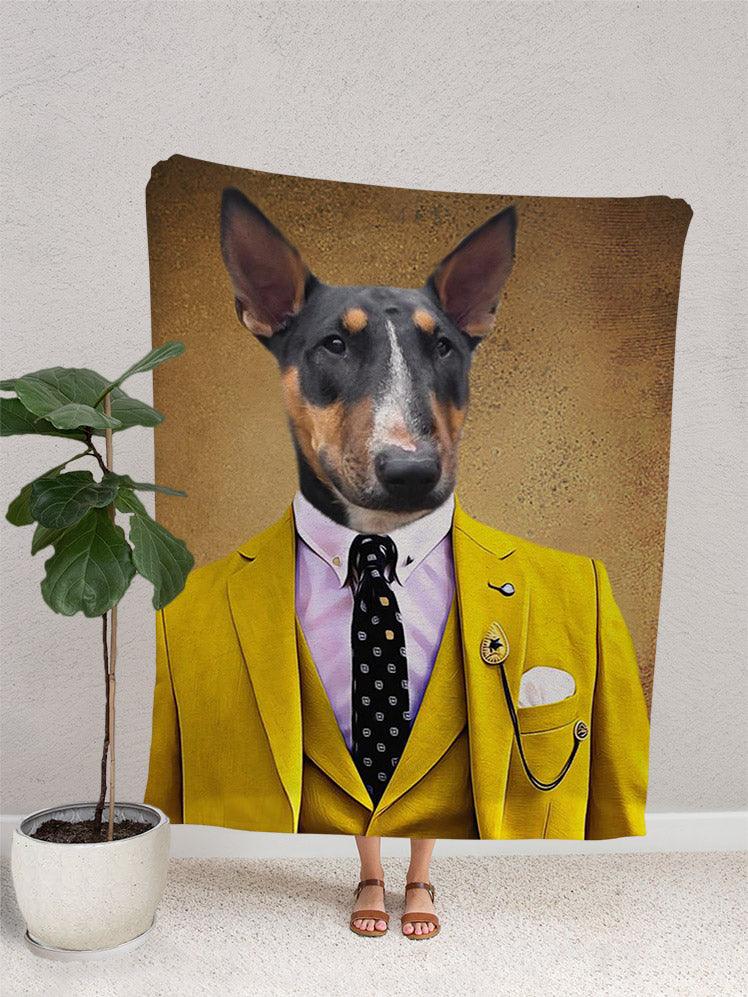 The Yellow Suit - Custom Pet Blanket - NextGenPaws Pet Portraits
