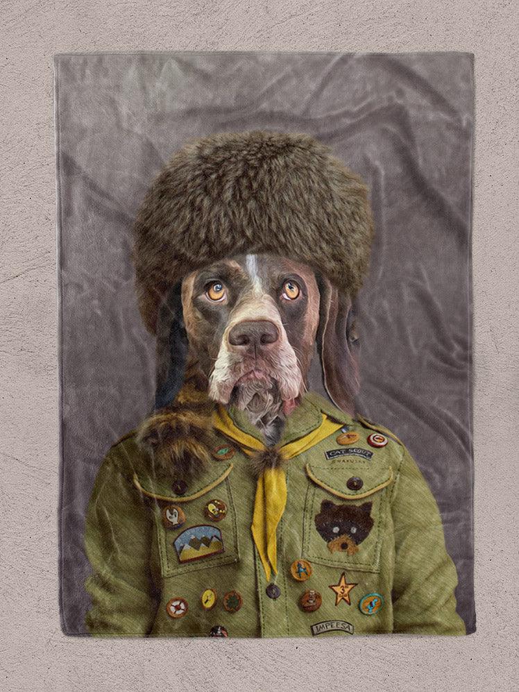 The Scout - Custom Pet Blanket - NextGenPaws Pet Portraits