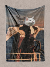 Load image into Gallery viewer, Titanic Paws - Custom Sibling Pet Blanket - NextGenPaws Pet Portraits