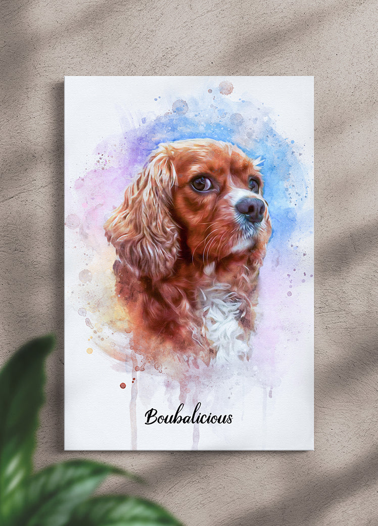 Vibrant WaterColour - Custom Pet Portrait