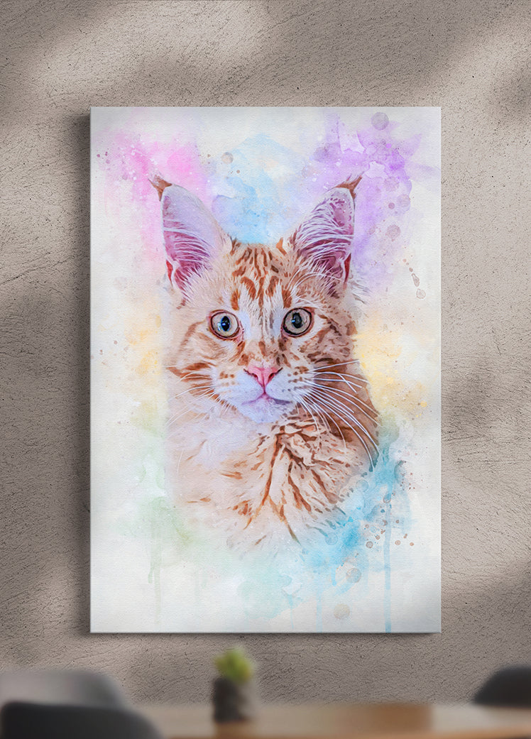 Vibrant WaterColour - Custom Pet Portrait