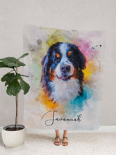 Load image into Gallery viewer, Vibrant WaterColour - Custom Pet Blanket