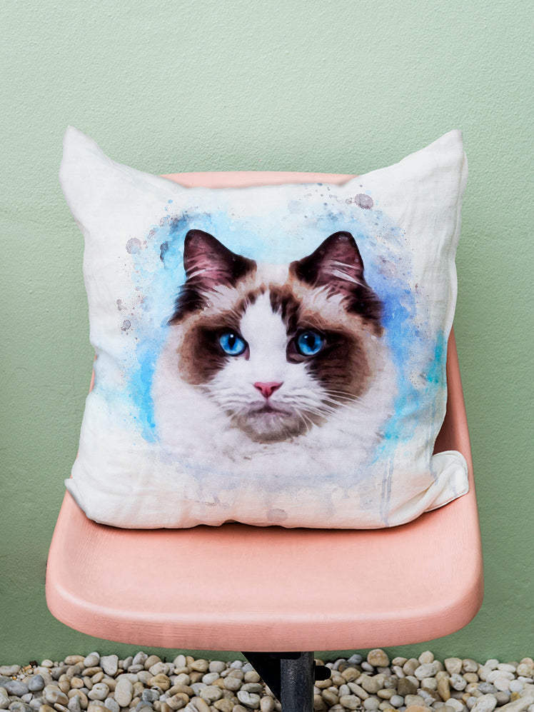 Vibrant WaterColour - Custom Pet Pillow