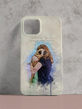 Load image into Gallery viewer, WaterColour Human and Pet - Custom Sibling Phone Cases - NextGenPaws Pet Portraits