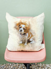 Load image into Gallery viewer, WaterColour - Custom Pet Pillow - NextGenPaws Pet Portraits