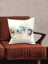Load image into Gallery viewer, WaterColour Sibling - Custom Pet Pillow - NextGenPaws Pet Portraits