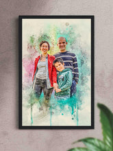 Load image into Gallery viewer, WaterColour Human and Pet - Custom Sibling Pet Poster - NextGenPaws Pet Portraits