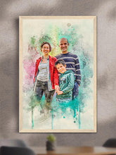 Load image into Gallery viewer, WaterColour Human and Pet - Custom Sibling Pet Poster - NextGenPaws Pet Portraits