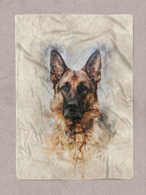 Load image into Gallery viewer, WaterColour - Custom Pet Blanket - NextGenPaws Pet Portraits