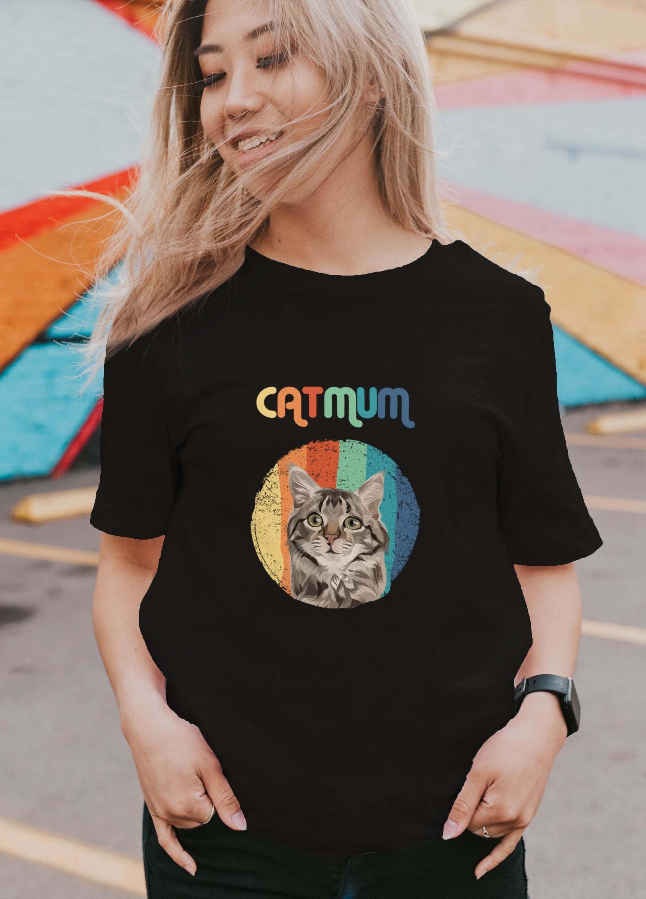 Cat Mum - Custom Pet TShirt - NextGenPaws Pet Portraits