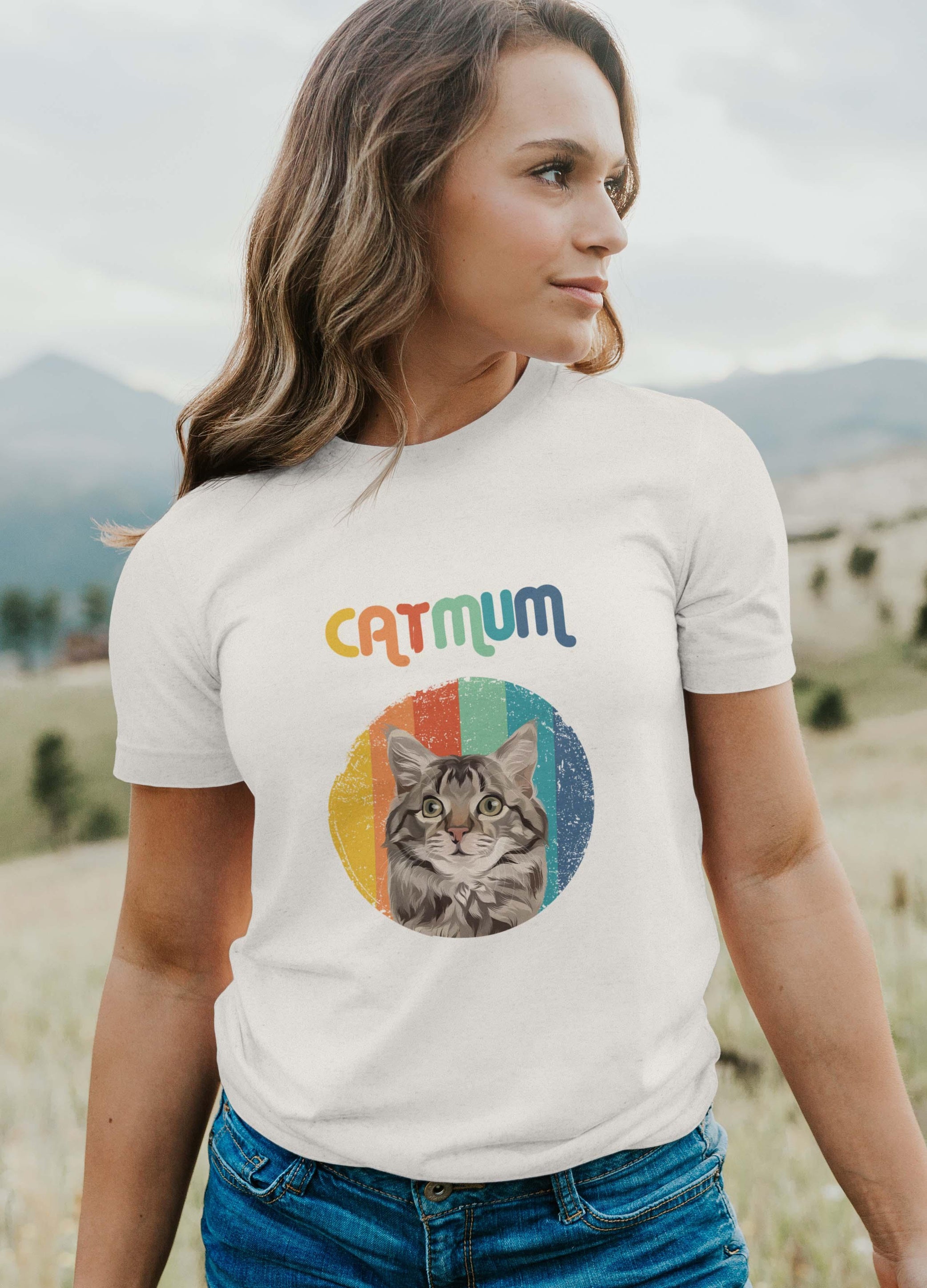 Cat Mum - Custom Pet TShirt - NextGenPaws Pet Portraits