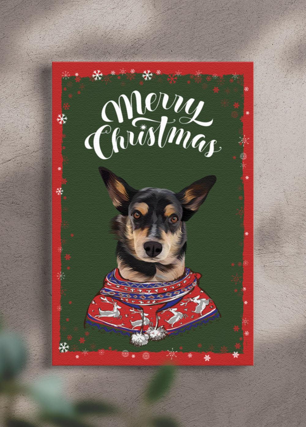 Christmas Sweater - Custom Pet Canvas - NextGenPaws Pet Portraits