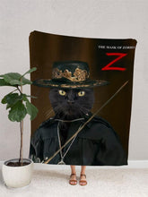 Load image into Gallery viewer, Zorro - Custom Pet Blanket - NextGenPaws Pet Portraits