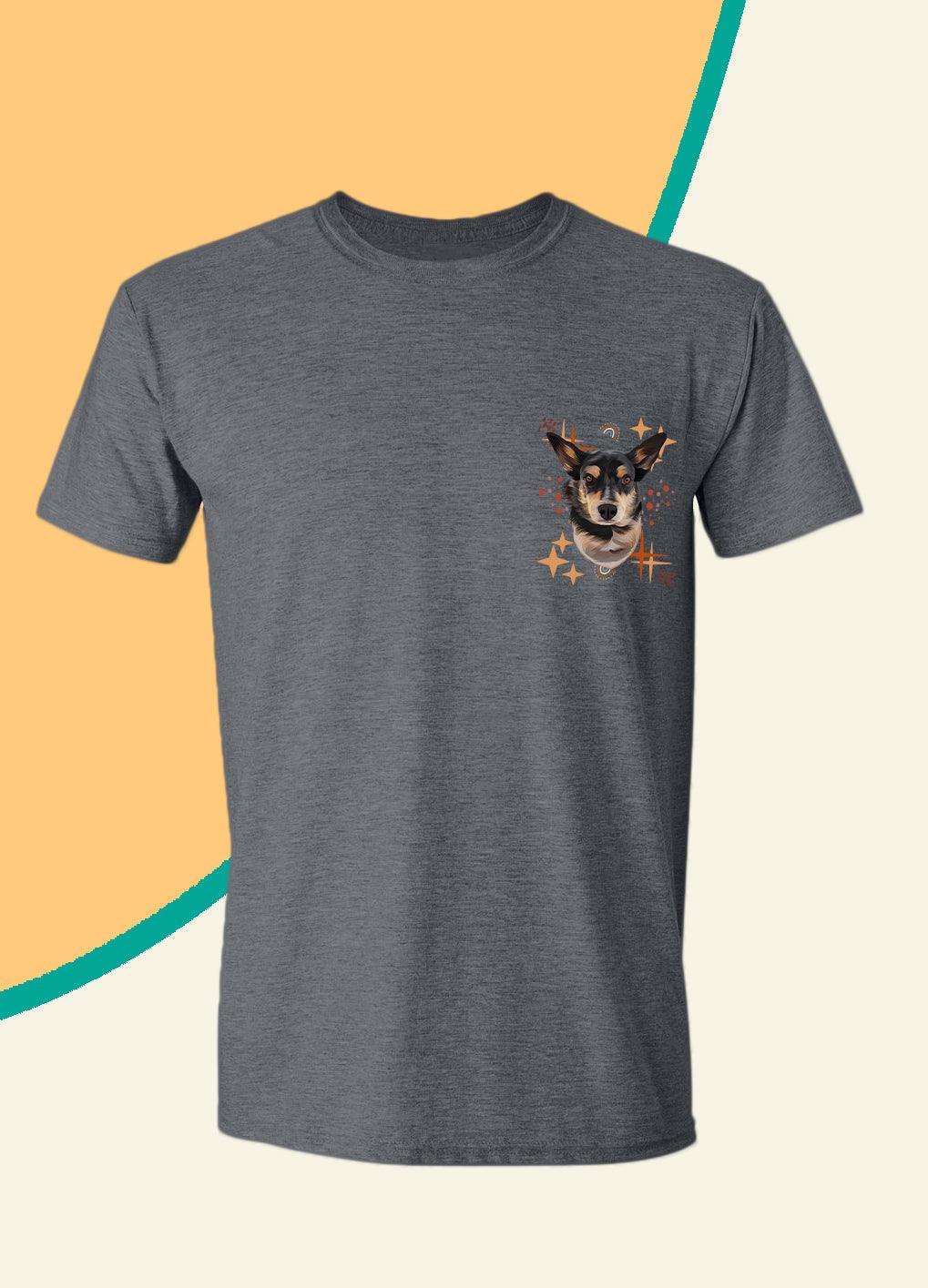 Bohemian Style Pocket - Unisex Custom Pet TShirt - NextGenPaws Pet Portraits