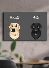 Load image into Gallery viewer, Cartoon Style Sibling - Custom Pet Canvas - NextGenPaws Pet Portraits